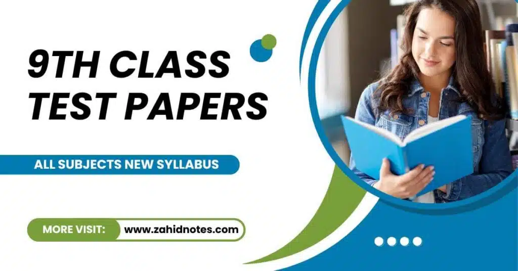 9th class test paper chapter wise 2026 (ALP)