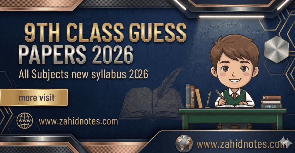 9th Guess Papers 2026