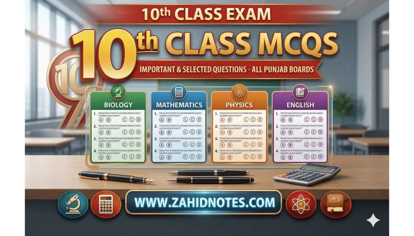 NOTES 9 10th Class MCQS