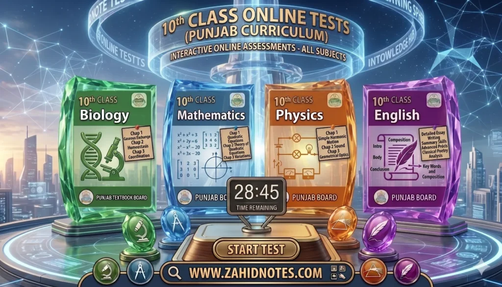 10th Online Test (Punjab Board) 2 10th Class Online Test (Punjab Board)