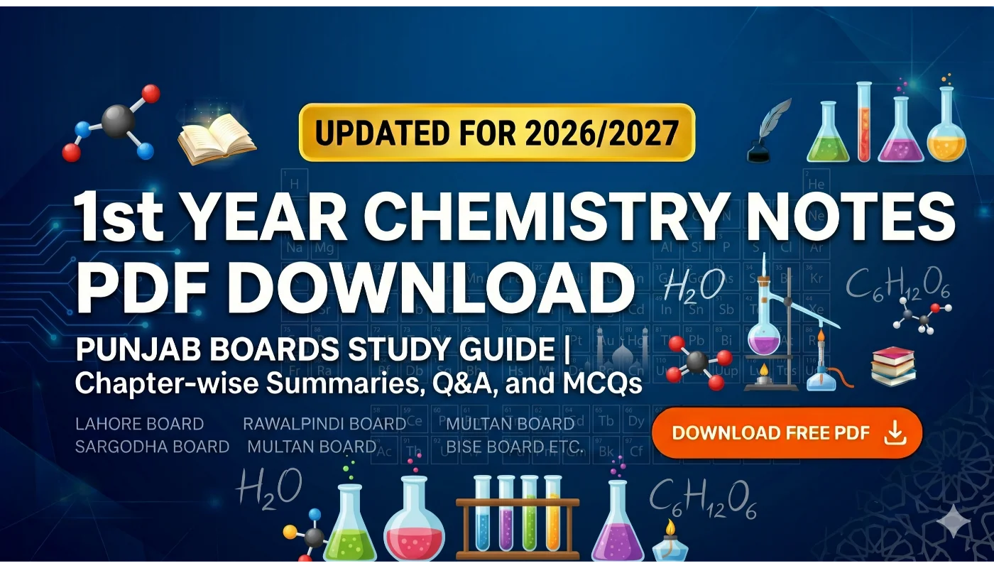 1st Year Chemistry Notes PDF Download 2026/2027 | Punjab Boards