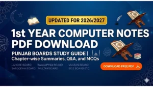 1st Year Computer Science Notes PDF Download 2026/2027 | Punjab Boards
