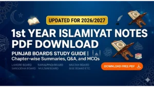 1st Year Islamiyat Notes PDF Download 2026/2027 | Punjab Boards