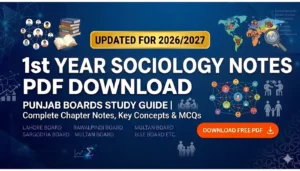 1st Year Sociology Notes PDF Download 2026/2027 | Punjab Boards