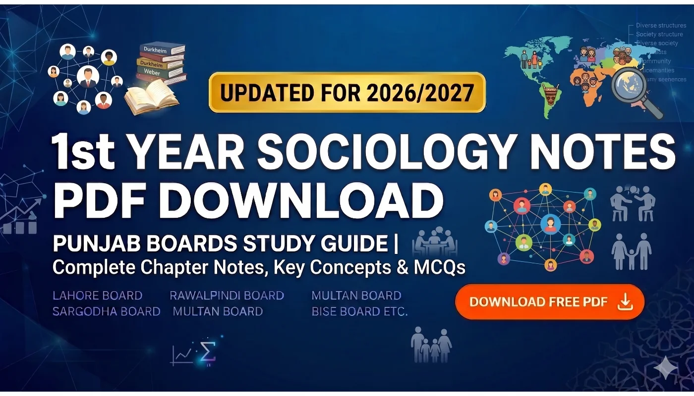 1st Year Sociology Notes PDF Download 2026/2027 | Punjab Boards