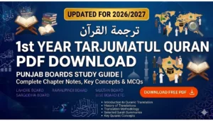 1st Year Tarjamatul Quran Notes PDF Download 2026/2027 | Punjab Boards